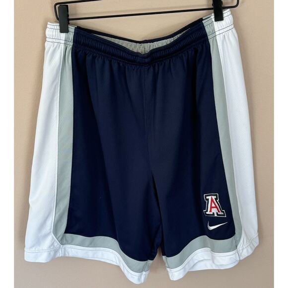 University of Arizona Wildcats Nike Athletic Shorts Sz XL Blue-grey-white - Picture 1 of 3
